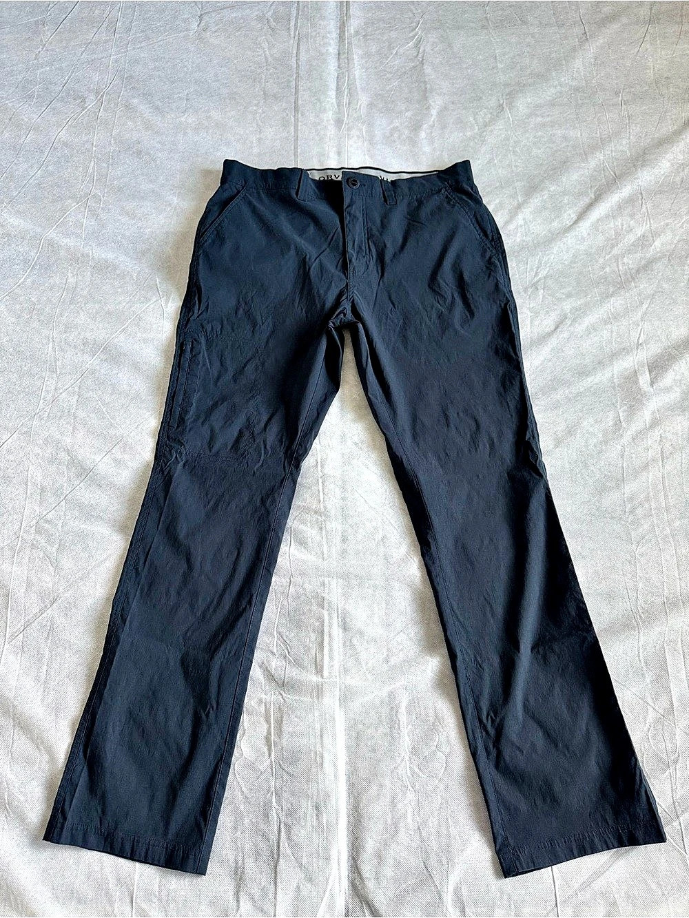 Orvis Mens Pants 38x36 (fits 38x35) Navy Flat Front Fishing Performance Hiking